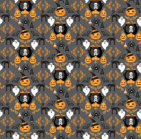 Halloween Hintergrund Nahtloses Muster vektor