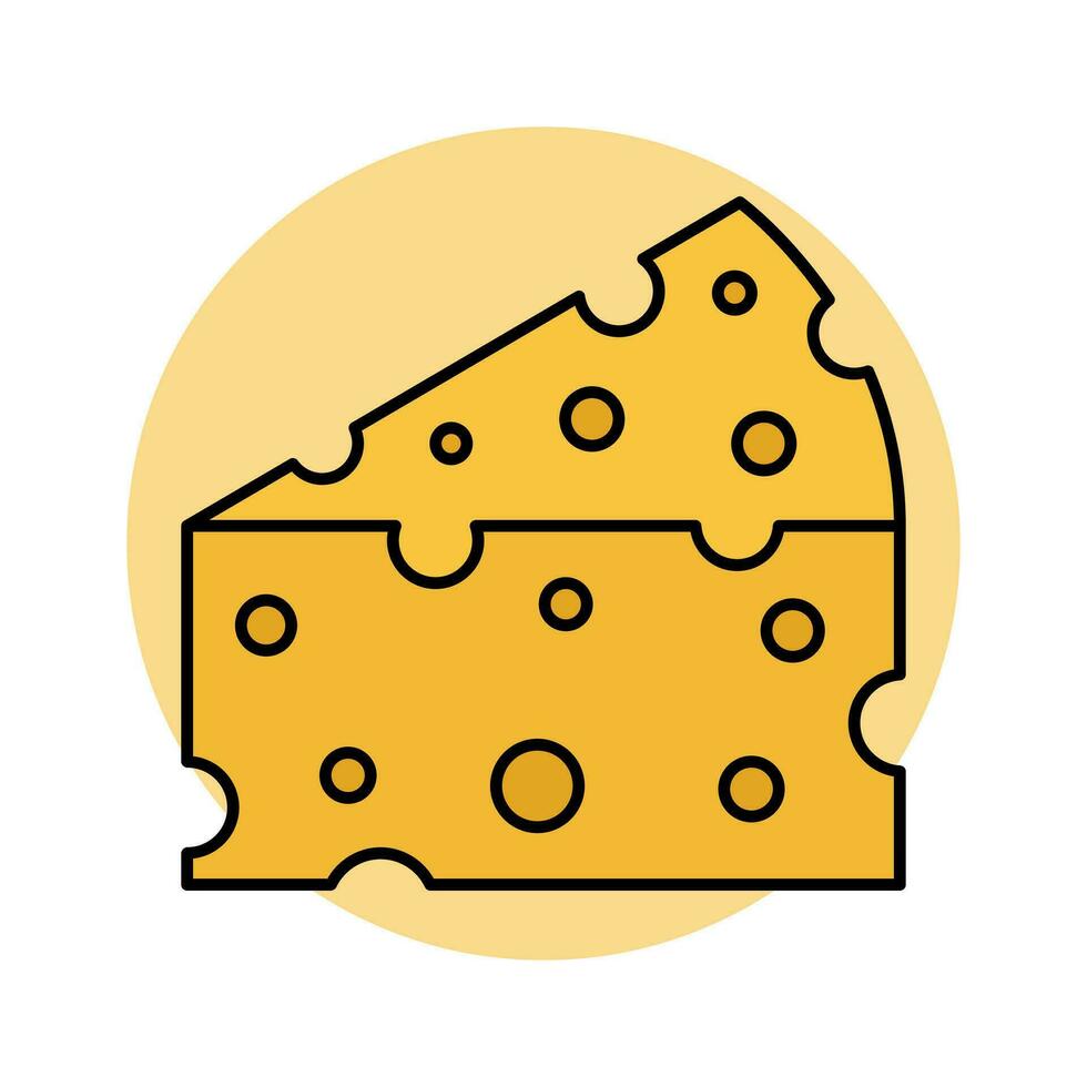 Käse Molkerei Essen Vektor Illustration