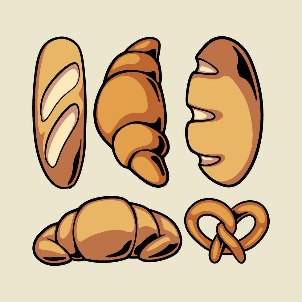 Bäckerei Karikatur mit Vektor Stil