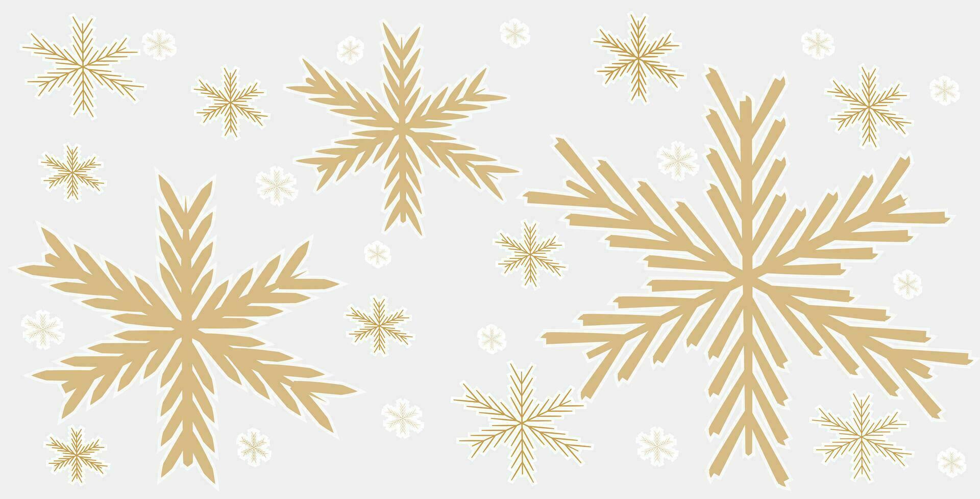 jul bakgrund med snöflingor, vektor illustration