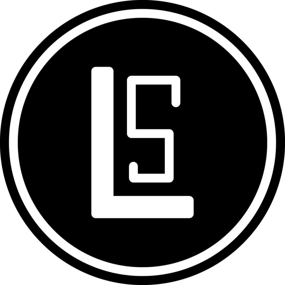 solide Symbol zum ls vektor