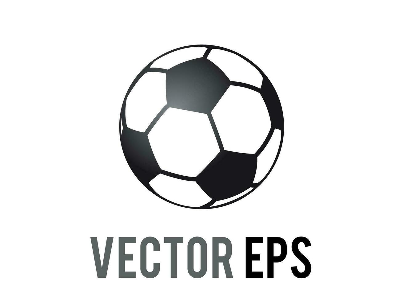Vektor runden, schwarz und Weiß Ball zum Fußball Sport Spiel Symbol