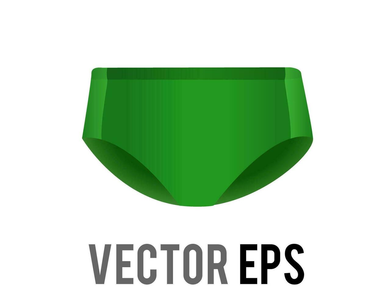 vektor lutning grön sportig man underkläder eller simma kalsonger ikon
