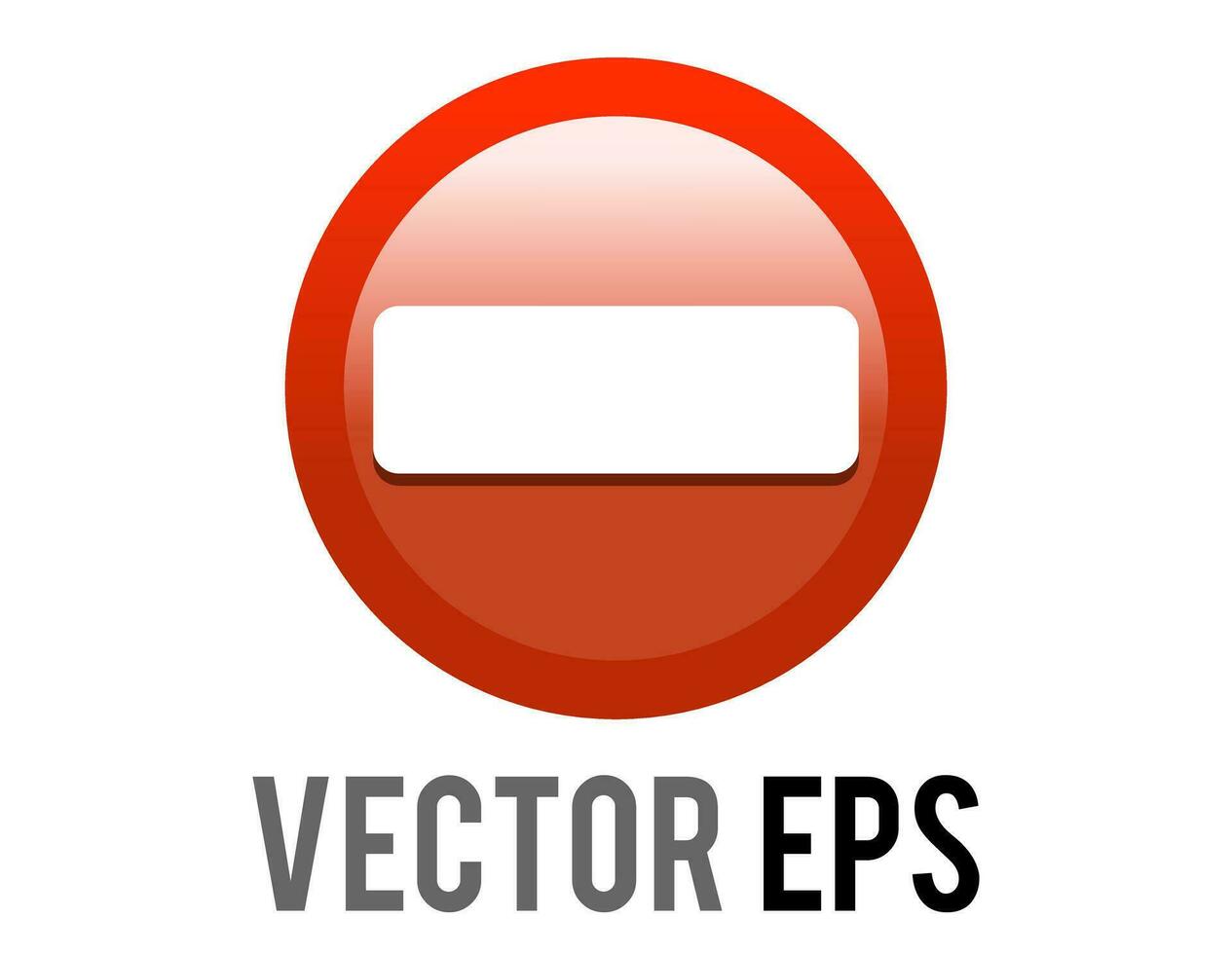 Vektor Gradient rot Kreis Straße halt Warnung Zeichen Symbol