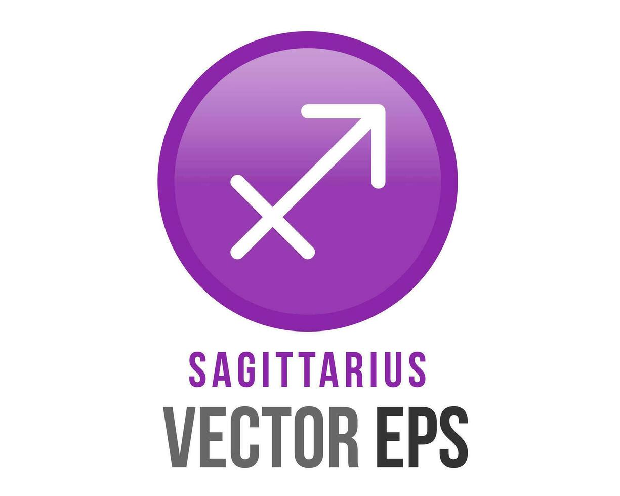 vektor lila sagittarius astro tecken ikon i de zodiaken, representerar vägning skalor