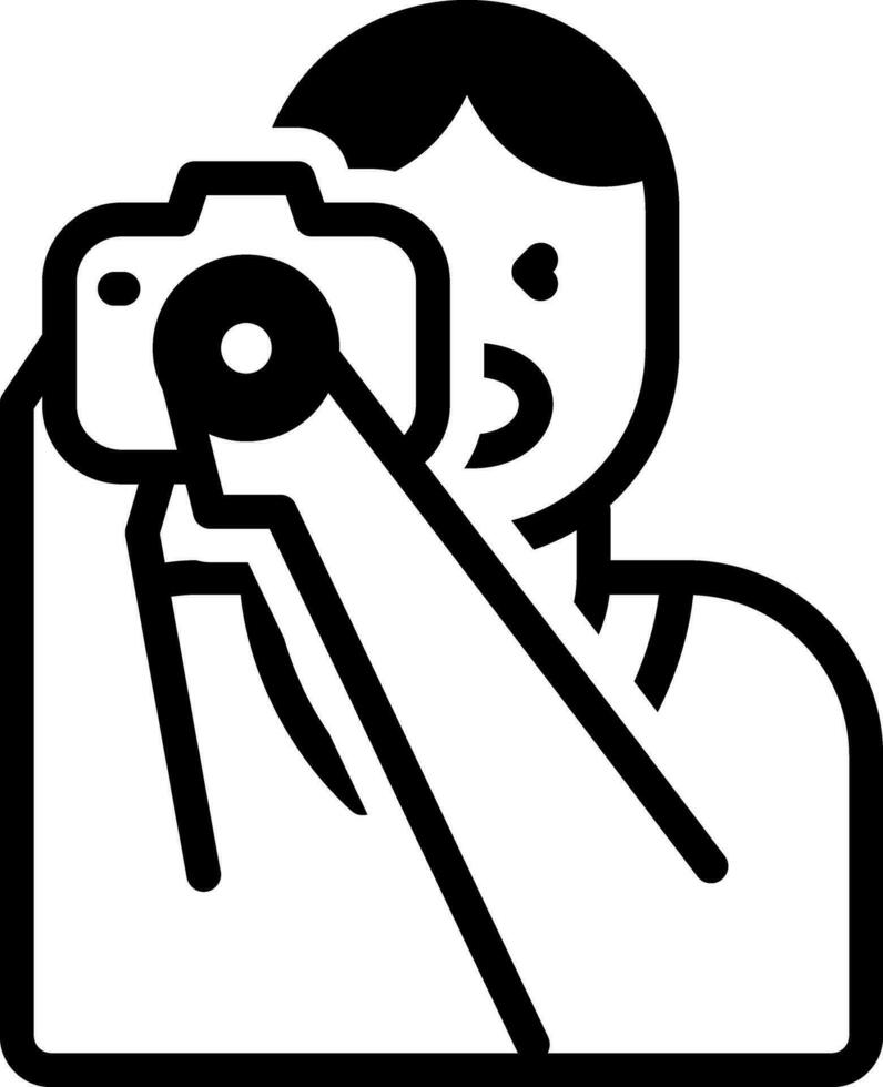 fast ikon för fotograf vektor