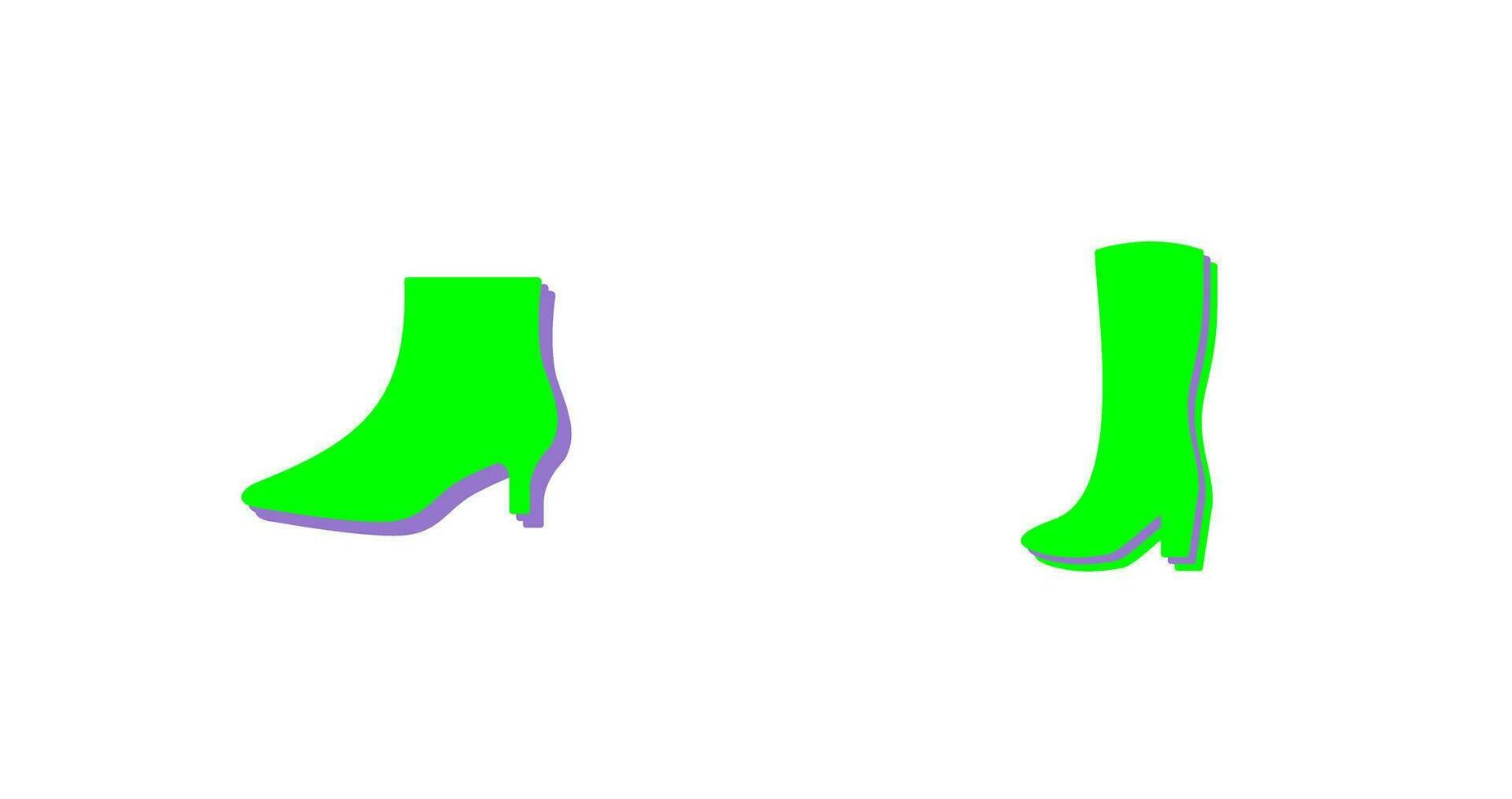 Stiefel mit Absätze und lange Boote Symbol vektor