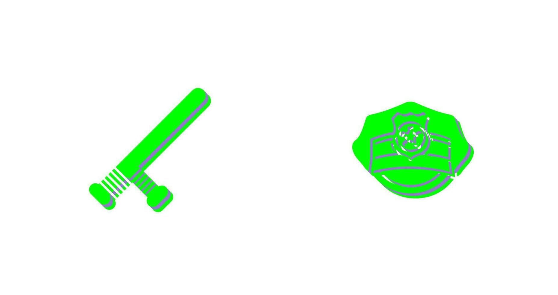 Taktstock und Polizei Symbol vektor