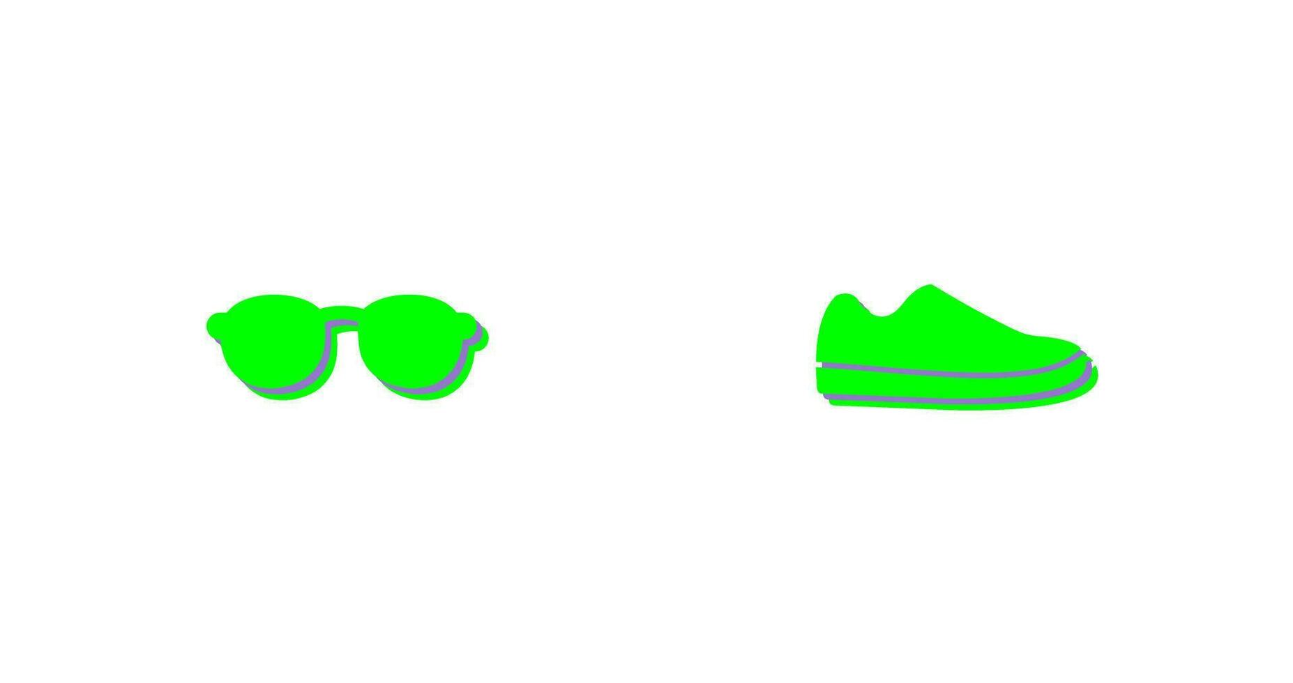 Sonnenbrille und Schuh Symbol vektor