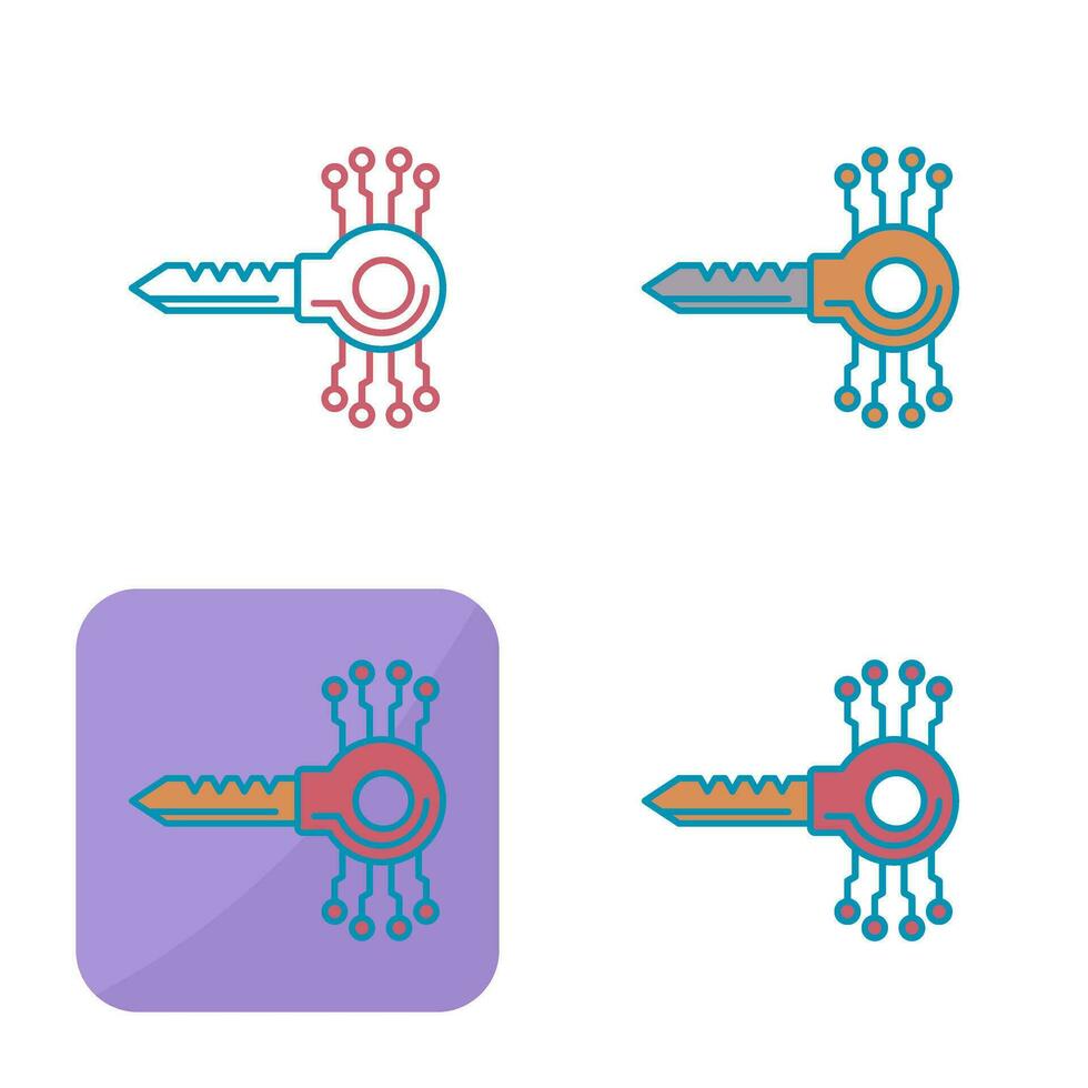 nyckel koda vektor ikon
