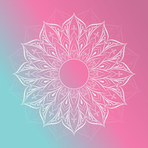 Dekorative Elemente der Blumen-Mandala-Weinlese vektor