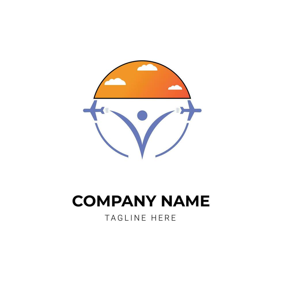 kreativ Reise Agentur Logo Design Vorlage vektor