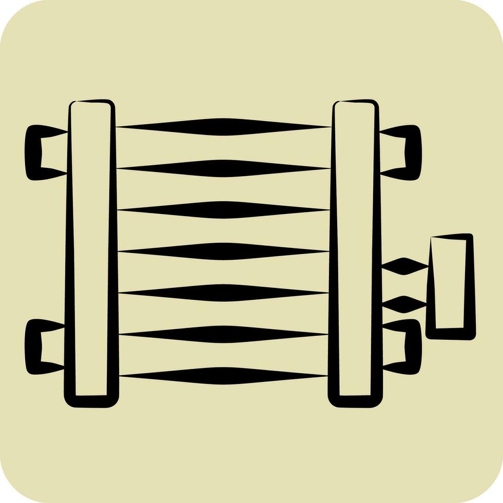 ikon bil kondensor. relaterad till bil delar symbol. hand dragen stil. enkel design redigerbar. enkel illustration vektor