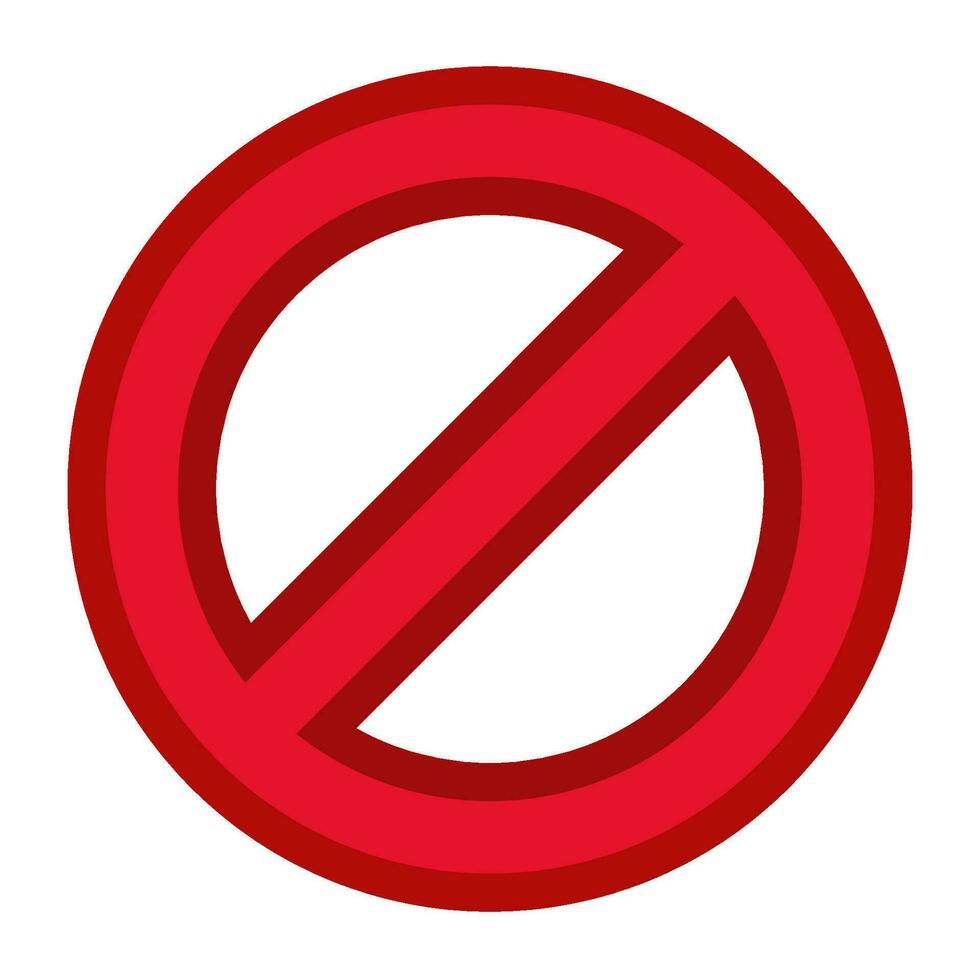 verbieten rot gekreuzt Kreis unterzeichnen. Verbot verboten Symbol. vektor
