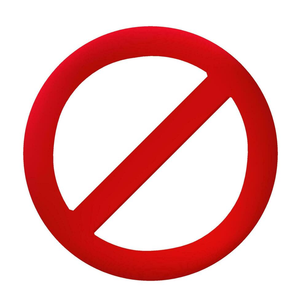 förbjuda röd korsade cirkel tecken. förbjuda förbjuden symbol. vektor