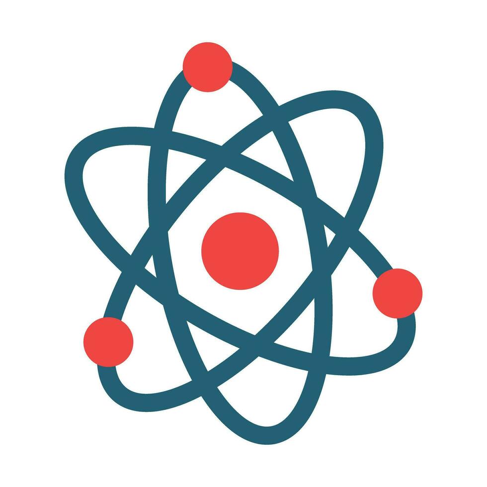 atom vektor glyf två Färg ikon för personlig och kommersiell använda sig av.
