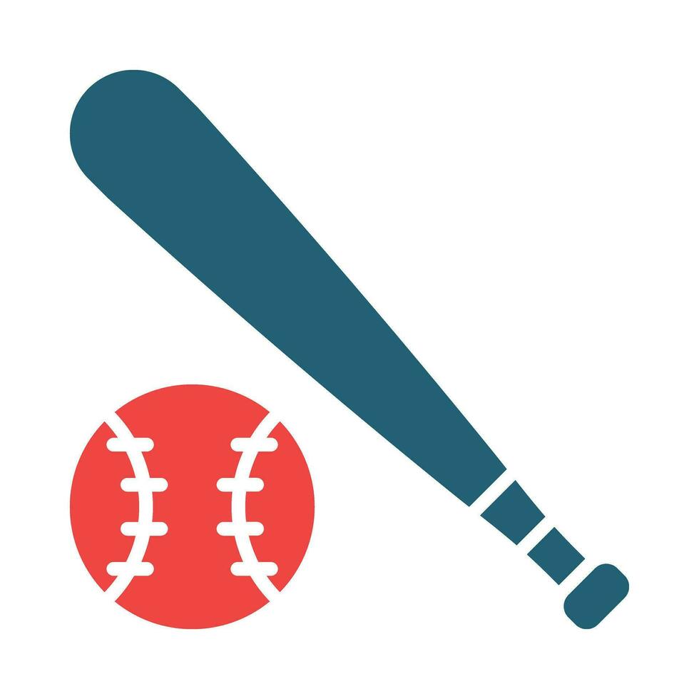 Baseball Vektor Glyphe zwei Farbe Symbol zum persönlich und kommerziell verwenden.