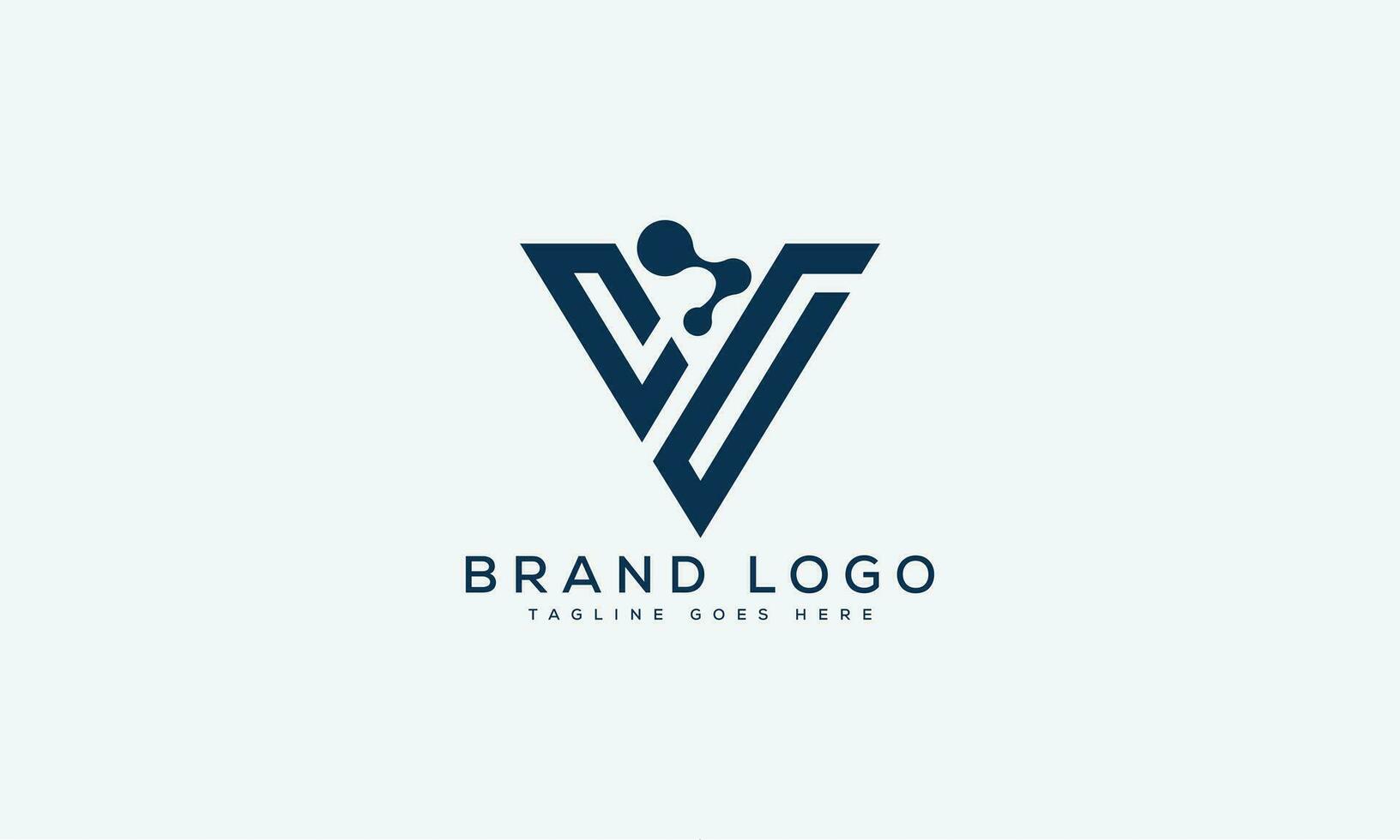 brev v logotyp design vektor mall design för varumärke.