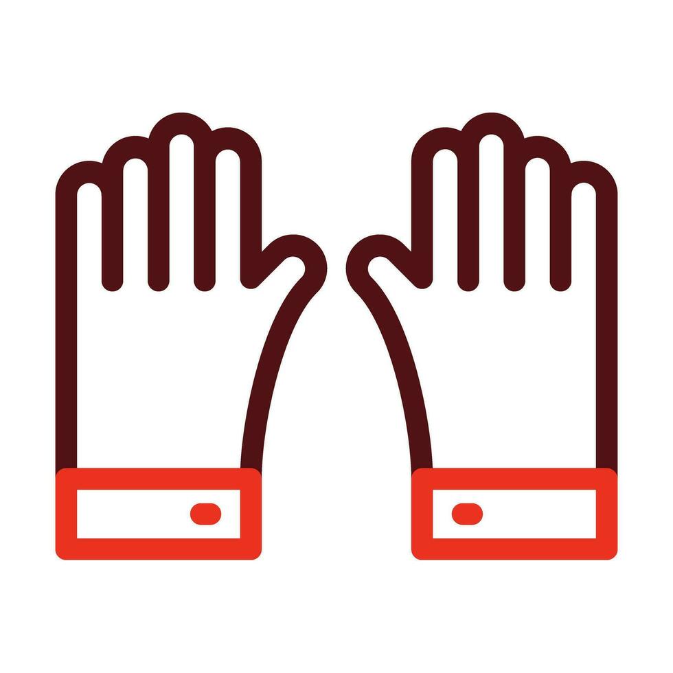 Handschuhe Vektor dick Linie zwei Farbe Symbole zum persönlich und kommerziell verwenden.