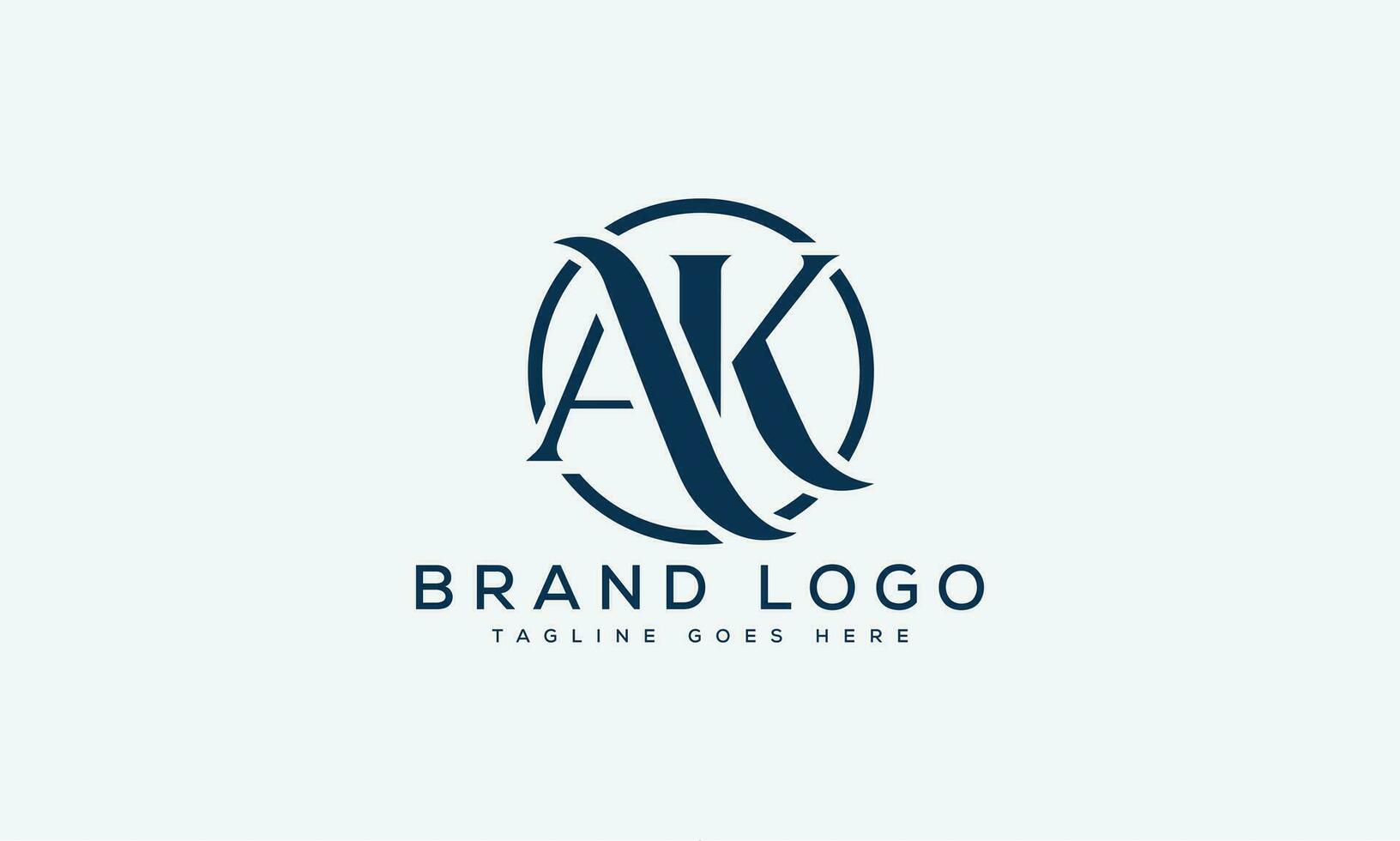 brev ak logotyp design vektor mall design för varumärke.