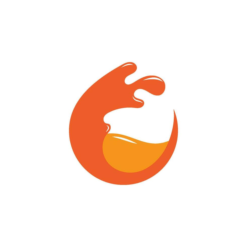 Orange Spritzen Logo vektor