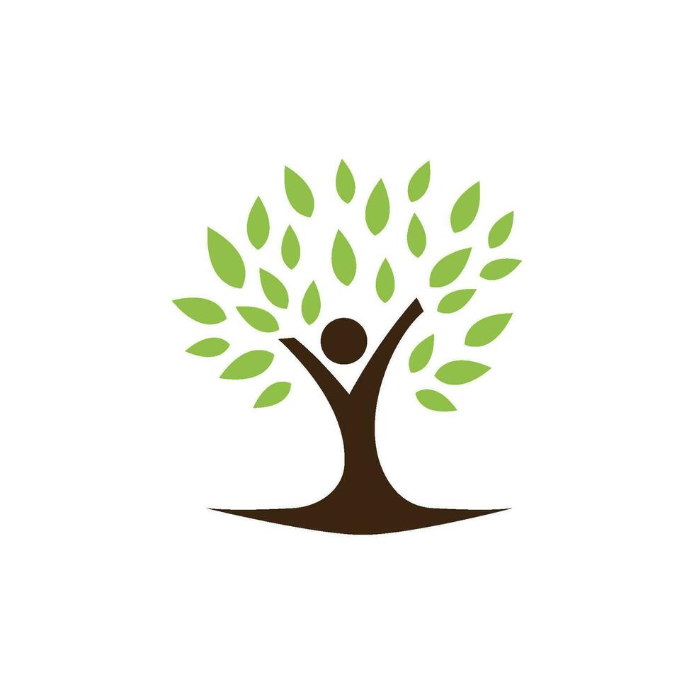 träd logotyp ikon vektor