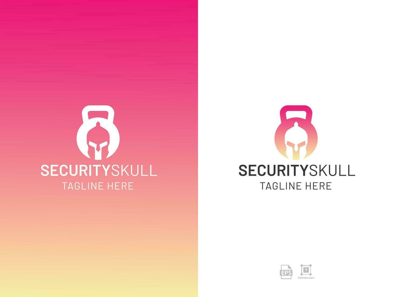 säkerhet skalle logotyp design vektor