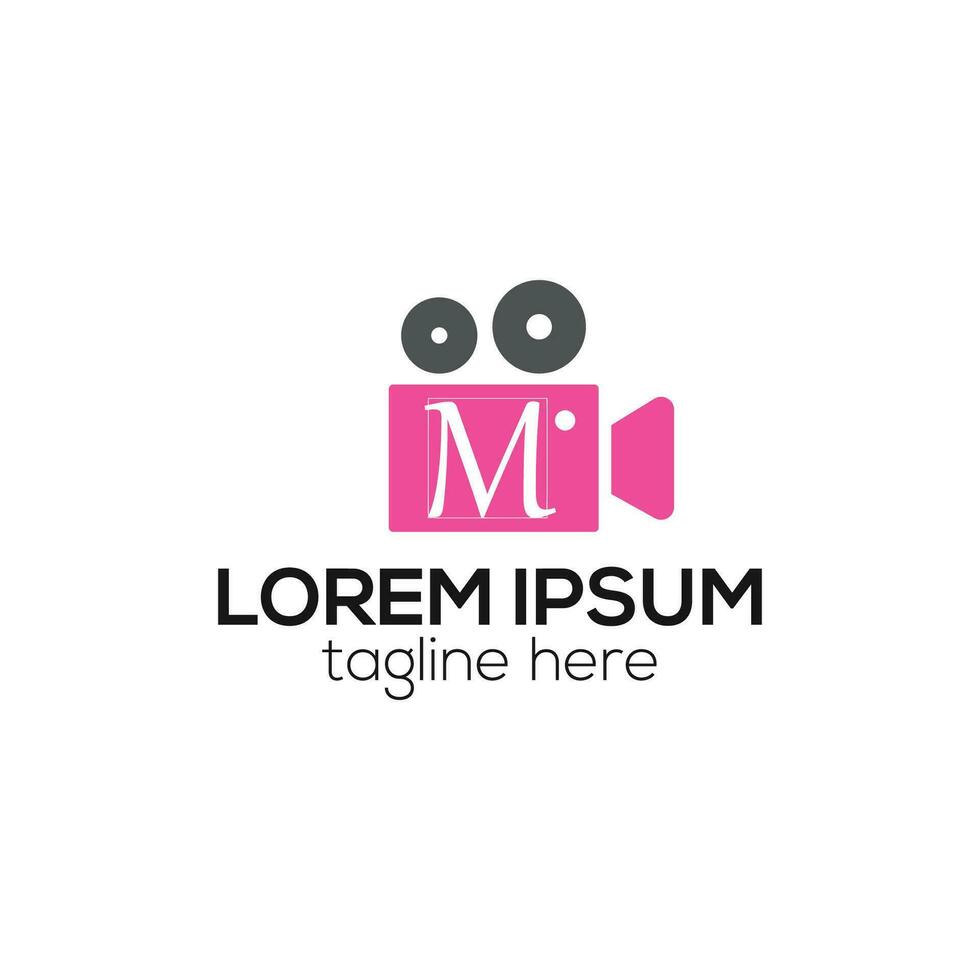 m brev media spelare logotyp. lyx m brev logotyp design vektor mall