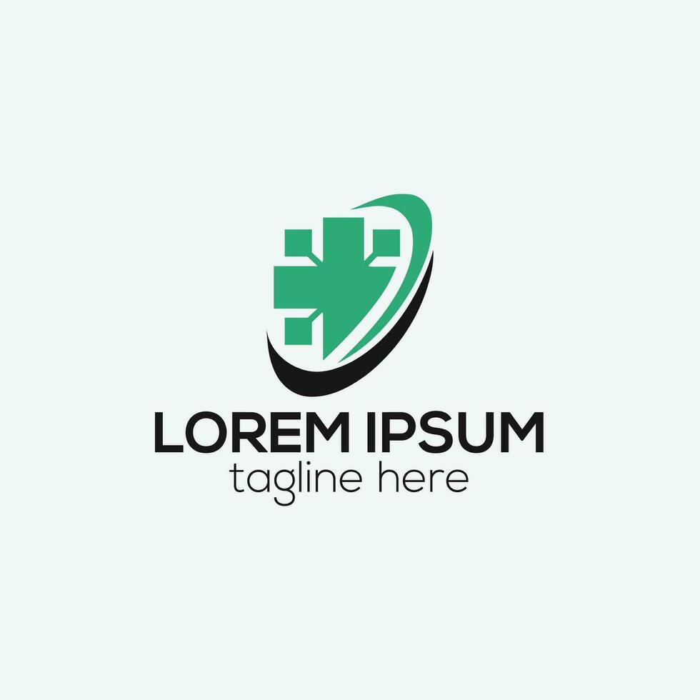 Digital medizinisch Gesundheitswesen Logo Design Vektor Vorlage