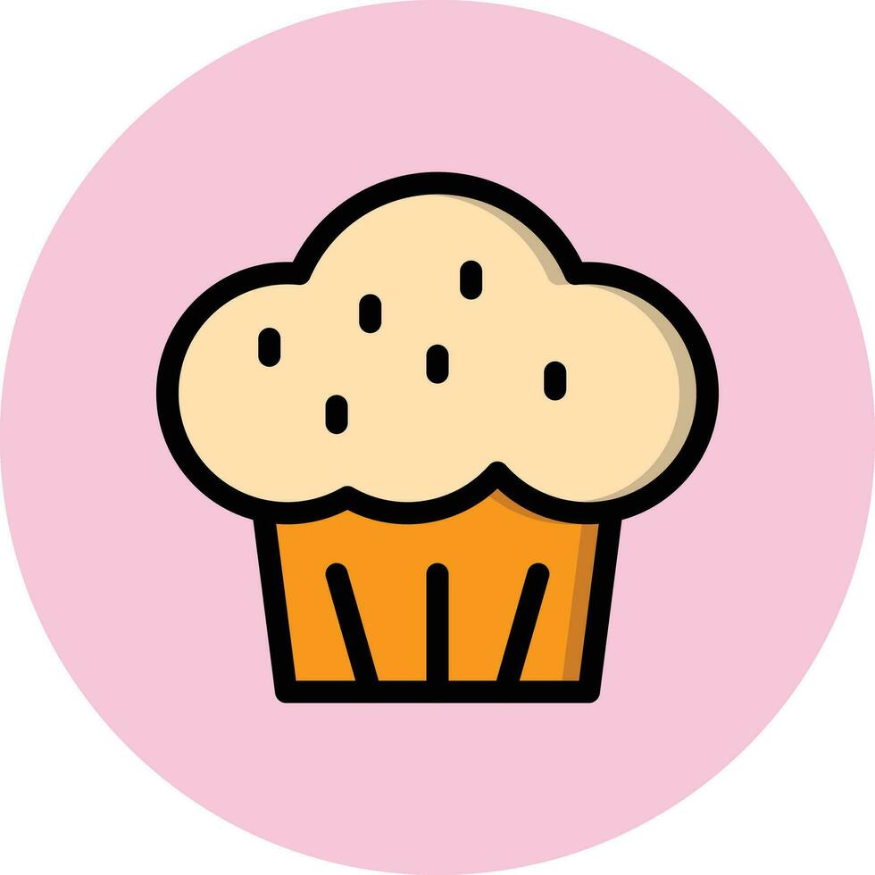 Muffin-Vektor-Icon-Design-Illustration vektor