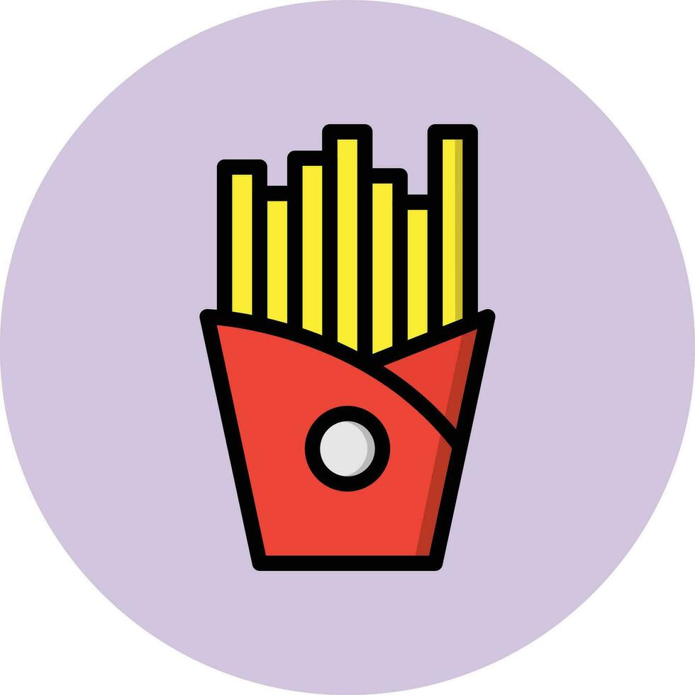 franska frites vektor ikon design illustration