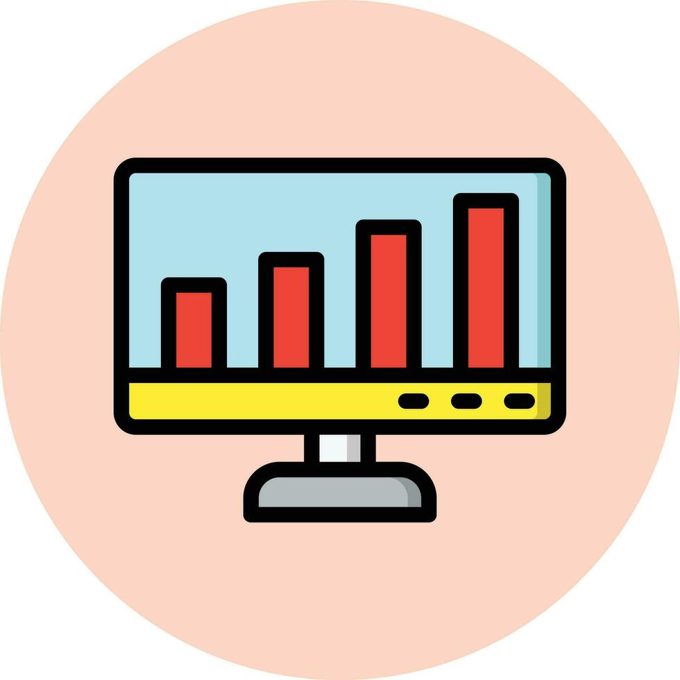 Bar Diagramm Vektor Symbol Design Illustration