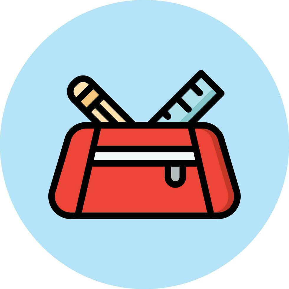 Federmäppchen-Vektor-Icon-Design-Illustration vektor