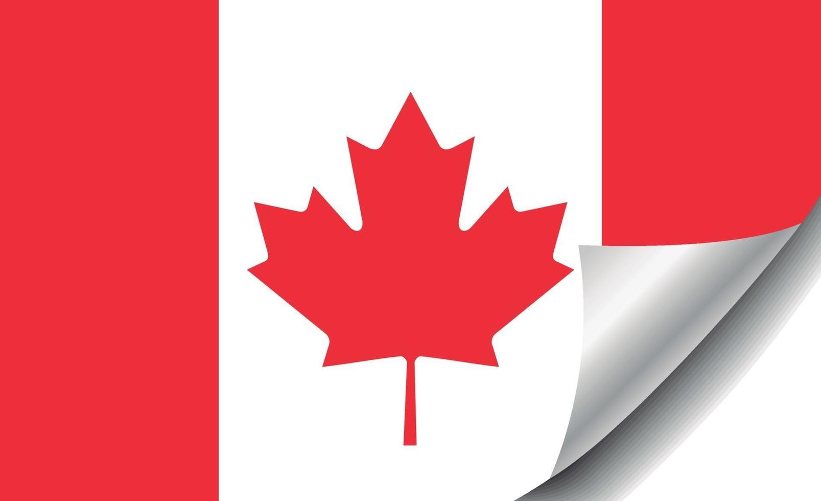 kanadas flagga med böjda hörn vektor