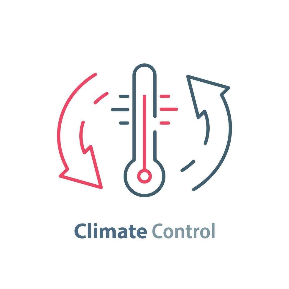 Klima Steuerung System, Kühlung oder Heizung, Kühlschrank Lagerung, Veränderung Temperatur, Luft Konditionierung vektor