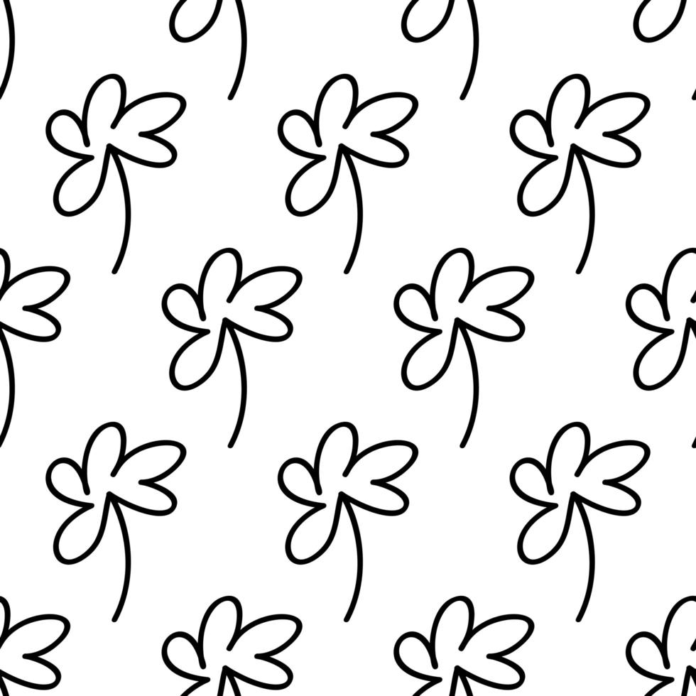 nahtloses Blumenmuster. isoliert auf weißem Hintergrund vektor