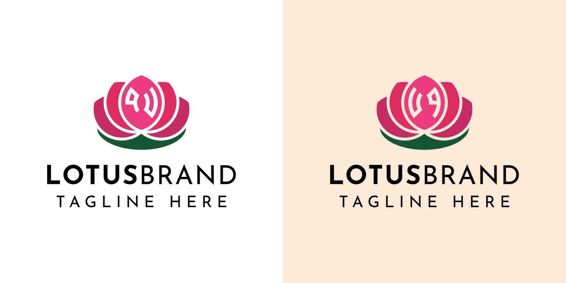 brev uq och qu lotus logotyp uppsättning, lämplig för företag relaterad till lotus blommor med uq eller qu initialer. vektor