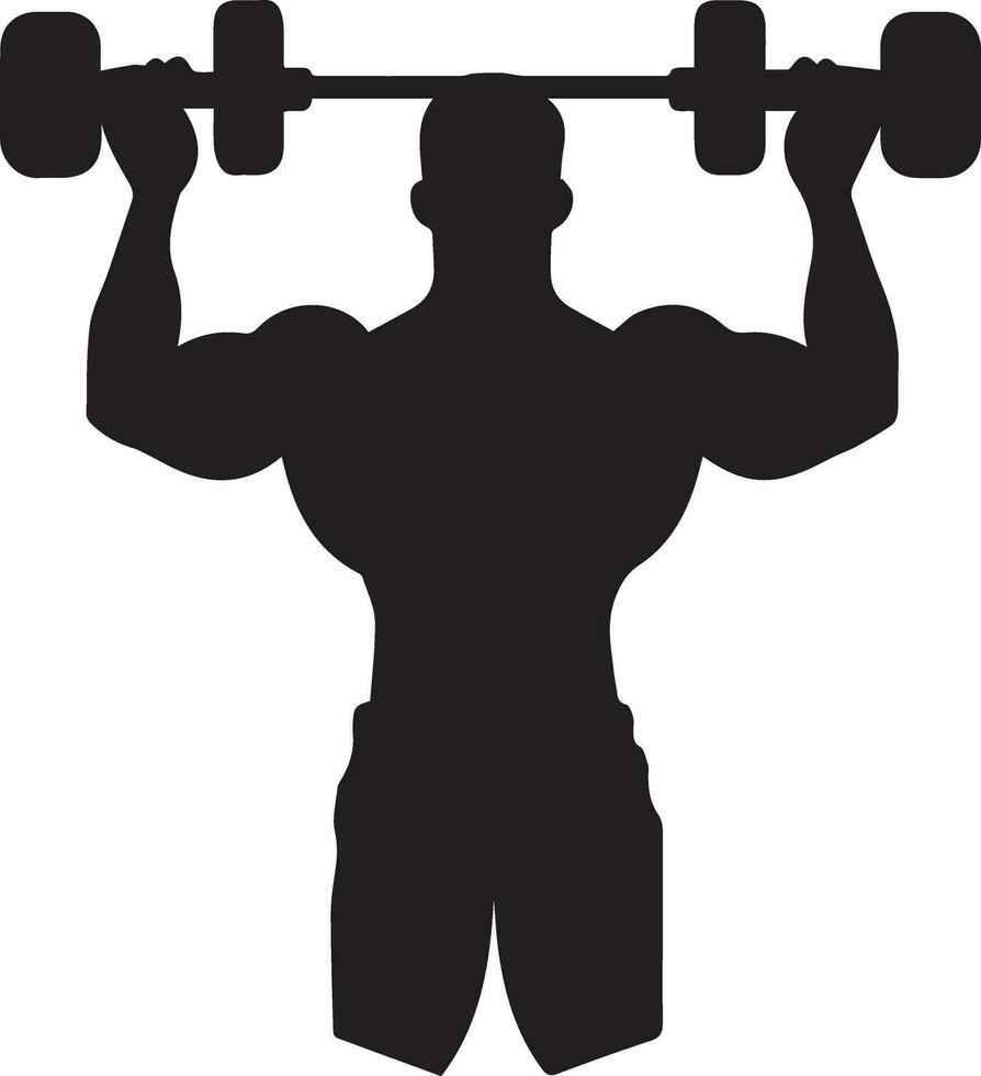 bodybuilding logotyp vektor silhuett illustration 11