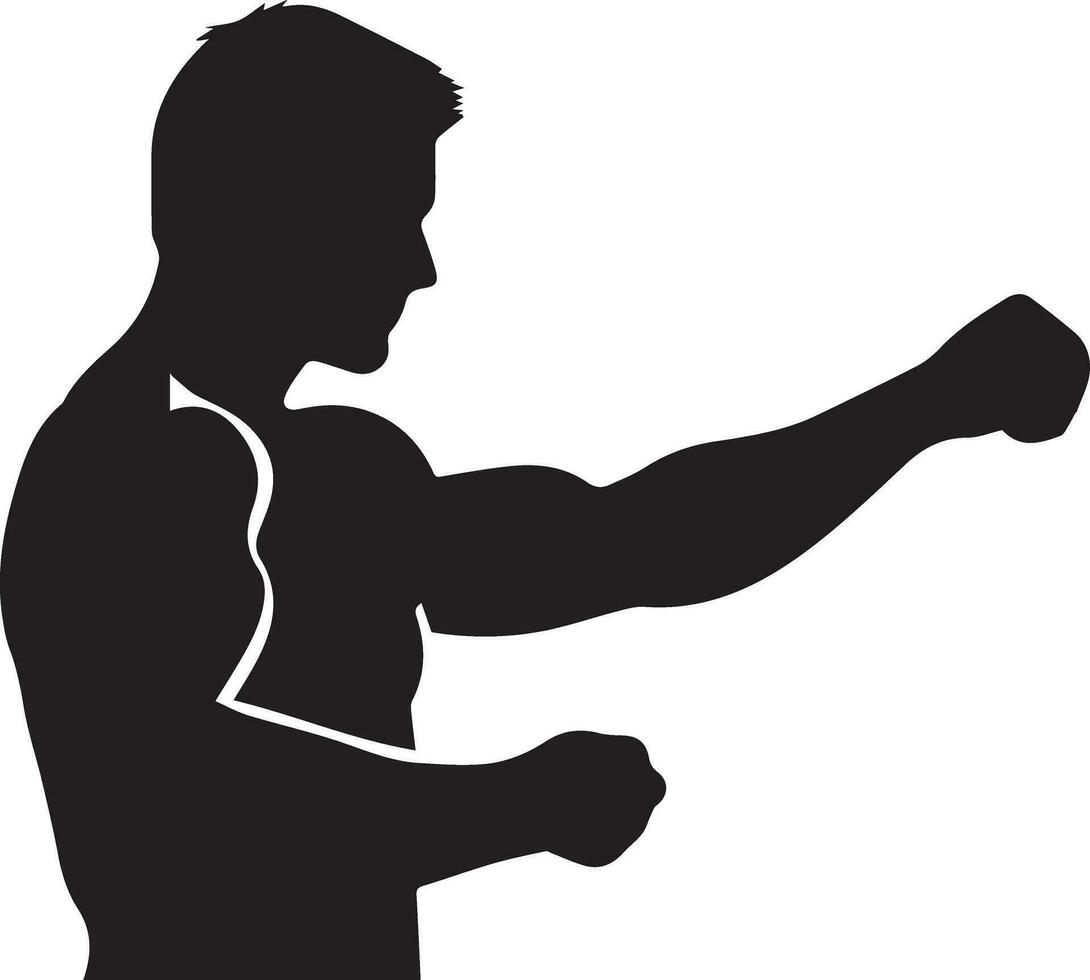 Bodybuilding Logo Vektor Silhouette Illustration 17