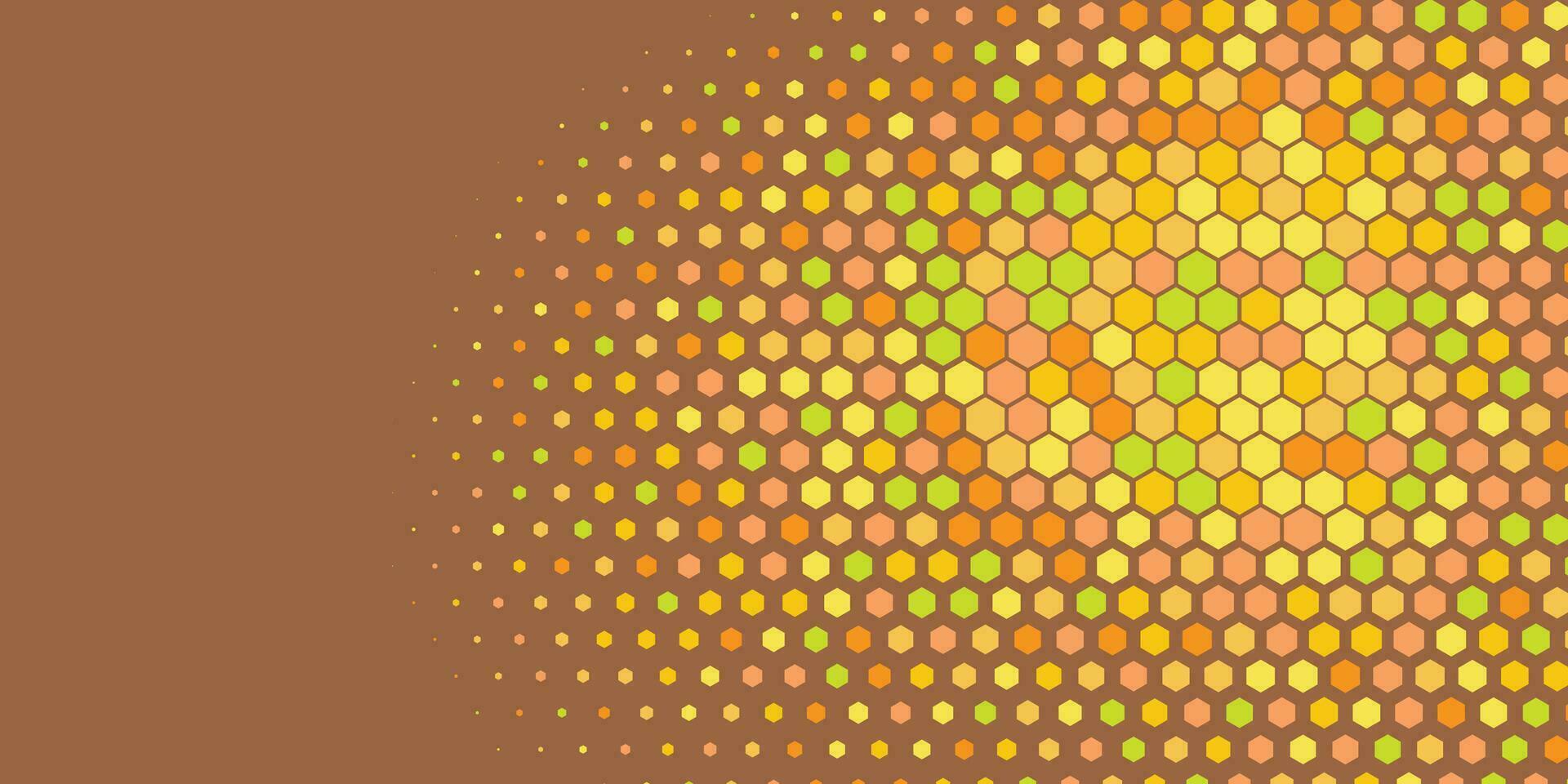 geometrisch multi Größe Hexagon mit multi Farbe Hintergrund vektor