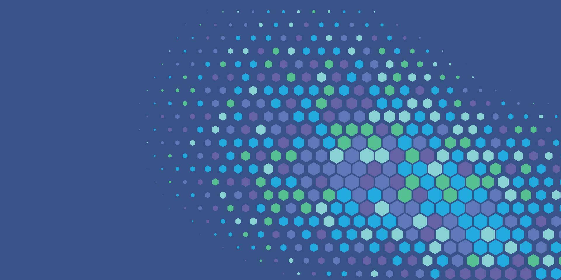 geometrisch multi Größe Hexagon mit multi Farbe Hintergrund vektor