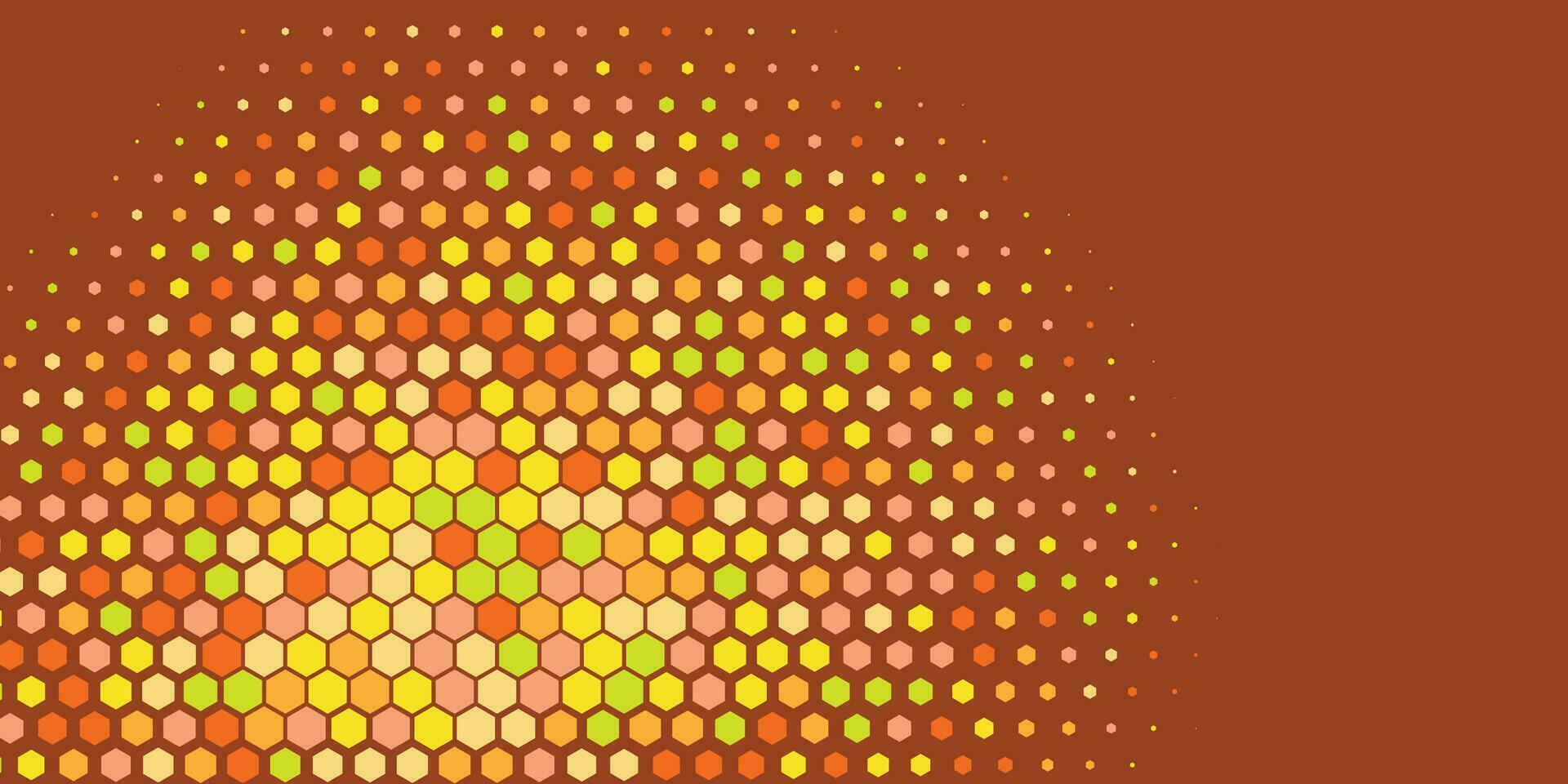 geometrisch multi Größe Hexagon mit multi Farbe Hintergrund vektor