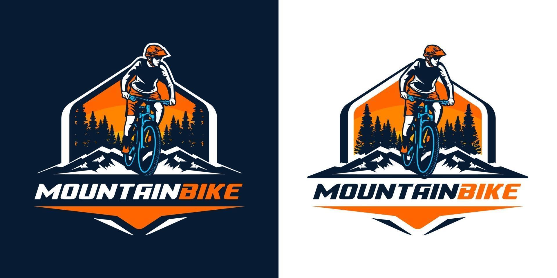 Mountainbike-Logo-Vektor vektor