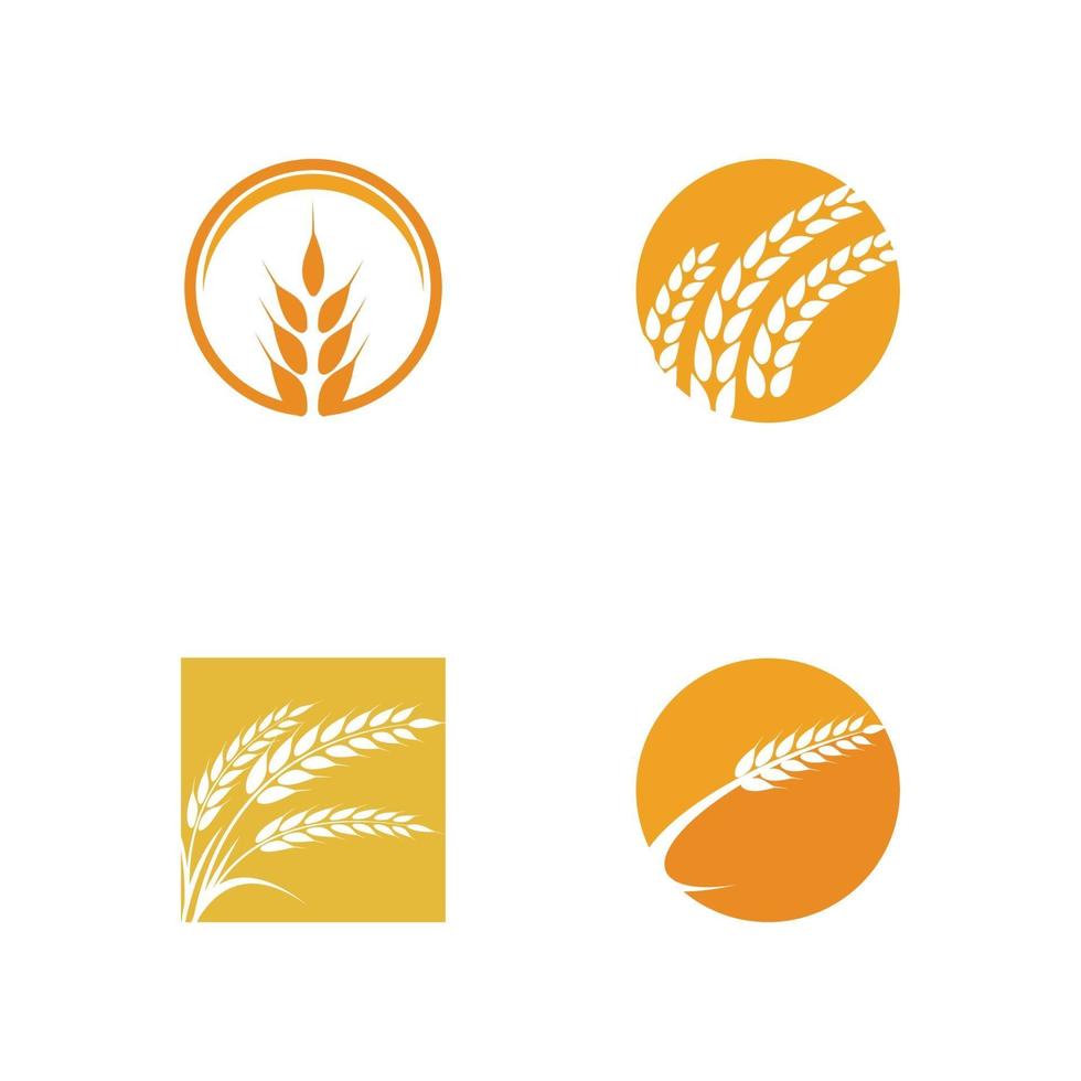 Landwirtschaft Weizen Vektor Icon Design