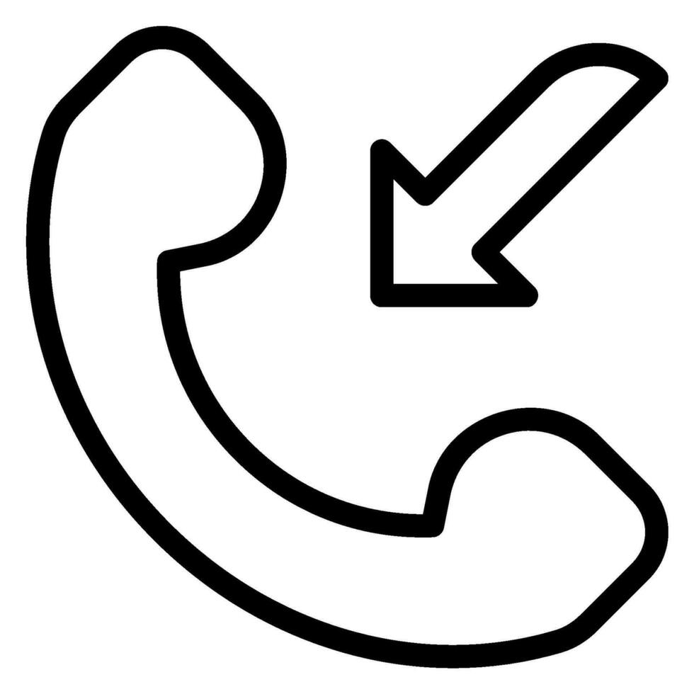 Leitungssymbol für eingehende Anrufe vektor