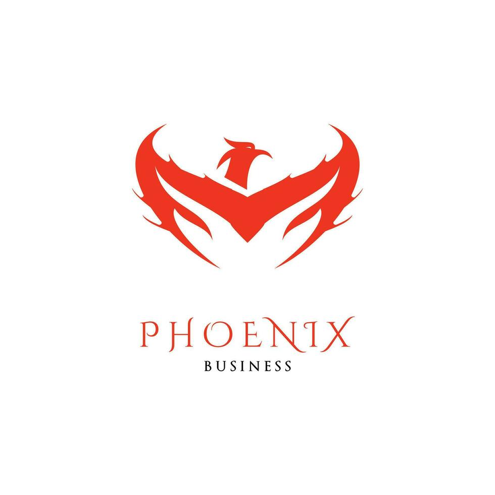 Phönix Symbol Logo Design Vorlage vektor