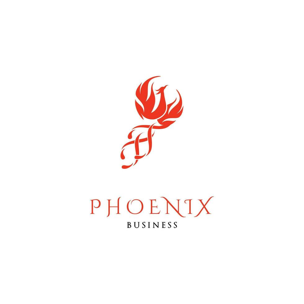 Phönix Symbol Logo Design Vorlage vektor
