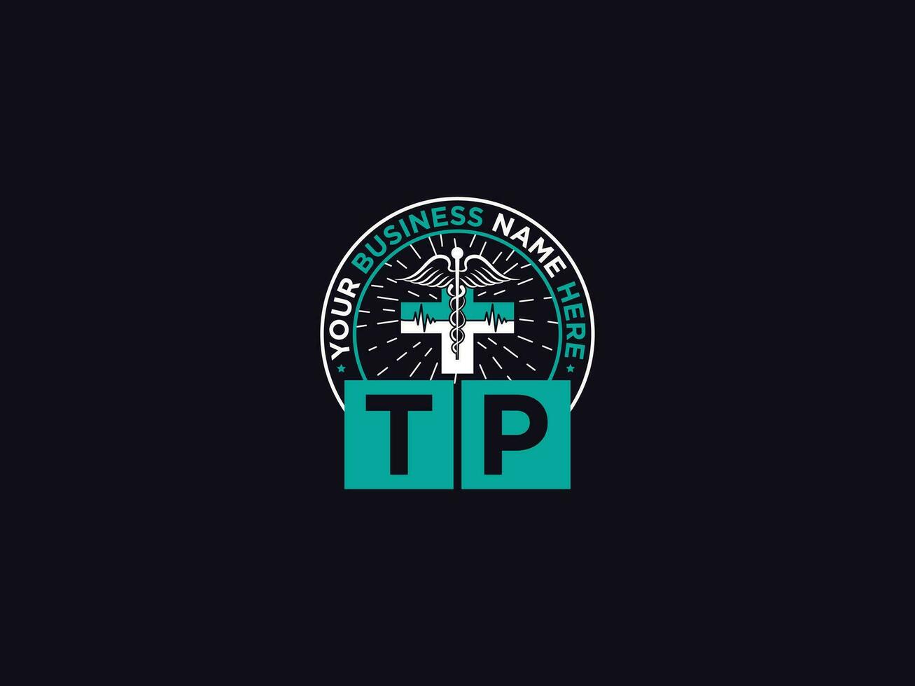 modern tp medizinisch Logo Symbol, Monogramm tp Logo Brief Design zum Klinik vektor