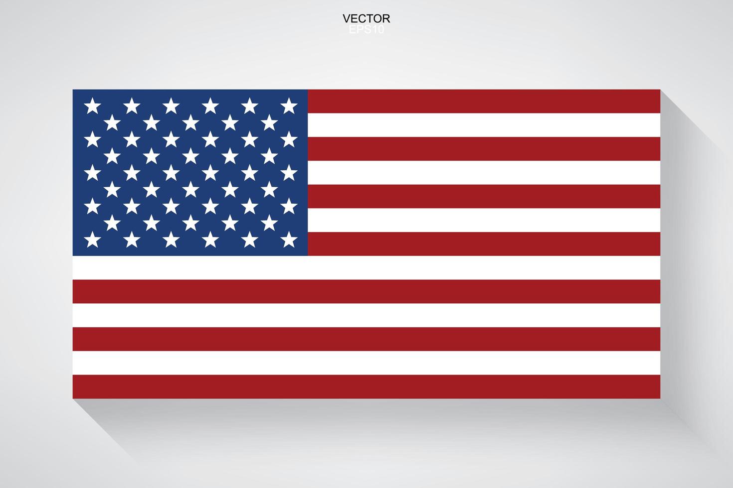 abstrakte amerikanische Flagge auf weißem Hintergrund. Vektor. vektor