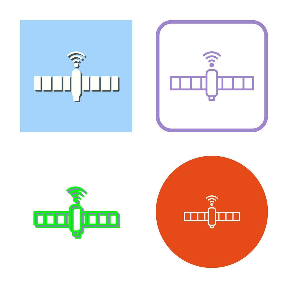 einzigartiges Satellitenvektorsymbol vektor